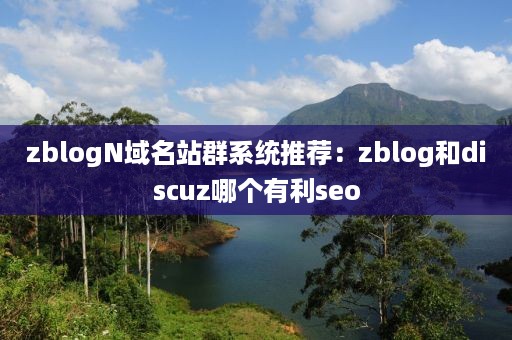 zblogN域名站群系统推荐：zblog和discuz哪个有利seo